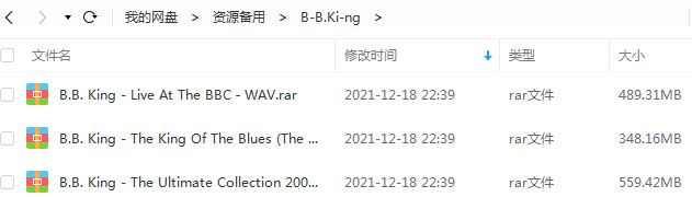 B.B.King专辑精选歌曲合集-发烧3张专辑无损音乐打包[WAV]百度云网盘下载