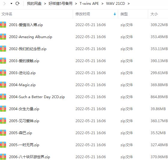 Twins组合所有流行歌曲合集-20张CD超高无损音乐打包[WAV/APE/FLAC]百度云网盘下载