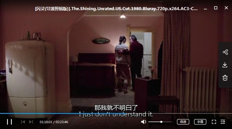 经典恐怖悬疑片《闪灵(The Shining)》加长版英语中文字幕高清视频[MKV]百度云网盘下载