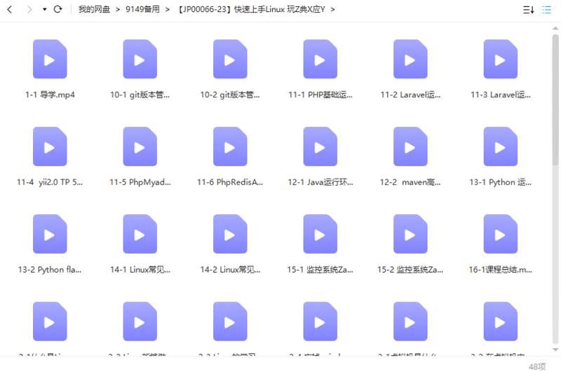 《快速上手Linux 玩转典型应用》课程视频合集[MP4]百度云网盘下载