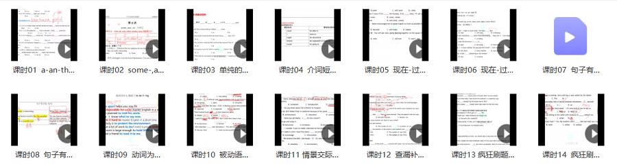 《中考英语真题刷题班》全14节视频课合集[MP4]百度云网盘下载