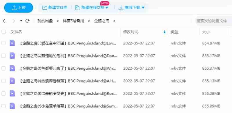 BBC纪录片之《企鹅岛》1-6集英语中文字幕高清合集[MKV]百度云网盘下载