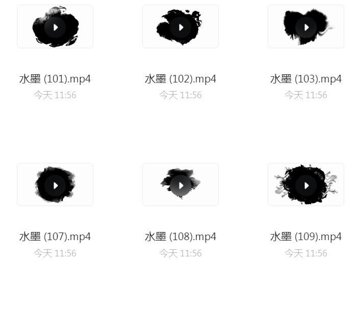 4K高清视频素材-170个水墨滴落晕开扩散动画4K视频素材