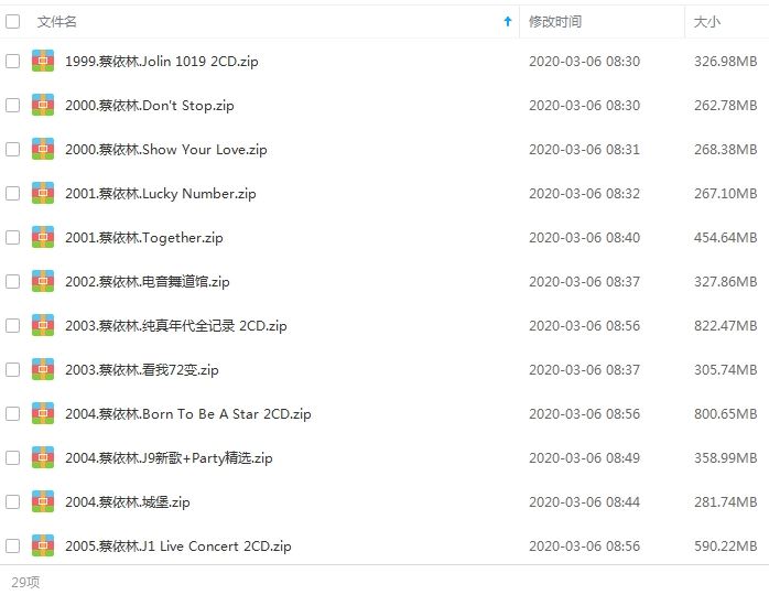 蔡依林专辑发烧歌曲合集-28张专辑40CD(1999-2014)无损音乐打包[FLAC整轨]百度云网盘下载