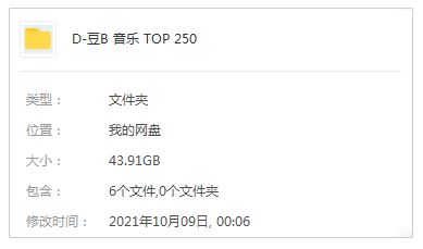 群星音乐专辑合集《豆瓣音乐TOP》TOP250张专辑CD百度云网盘下载