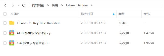 Lana Del Rey专辑所有歌曲合集-精品89张专辑(2005-2021)高音质音乐打包[MP3]百度云网盘下载