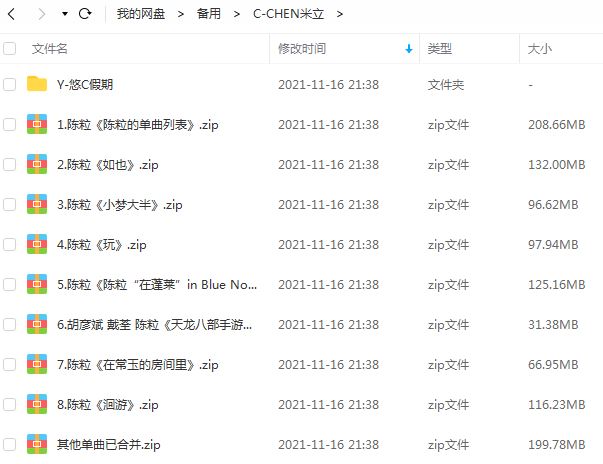 陈粒专辑-所有歌曲合集-10张专辑+EP(2014-2021)无损音乐合集打包[MP3]百度云网盘下载