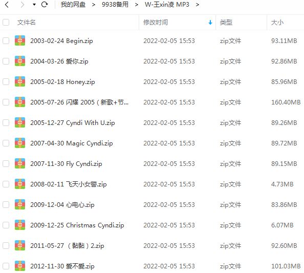 王心凌专辑所有歌曲合集-发烧23张专辑(2003-2018)无损音乐打包[MP3]百度云网盘下载