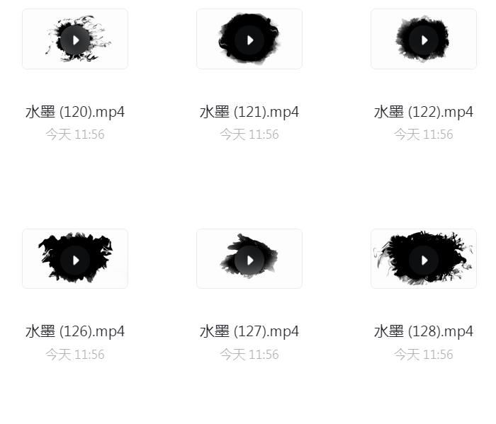 4K高清视频素材-170个水墨滴落晕开扩散动画4K视频素材