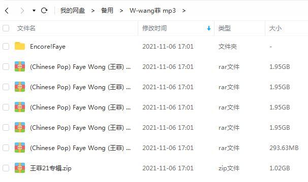 王菲专辑歌曲全集-60张专辑(1985-2015)歌曲合集打包[MP3]百度云网盘下载