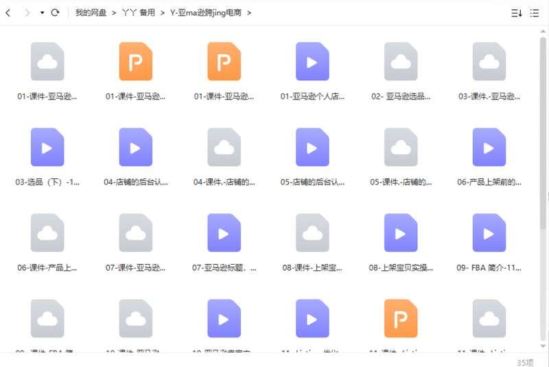 亚马逊跨境电商VIP实操教学课程视频+课件打包合集[MP4]百度云网盘下载