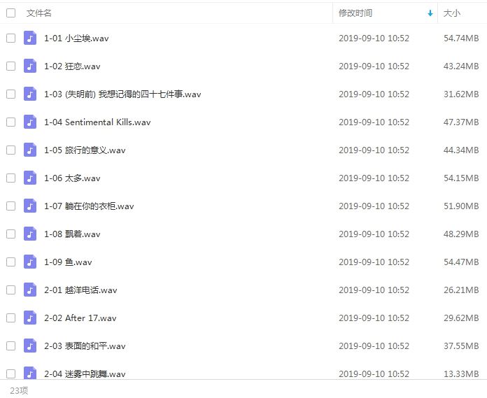 陈绮贞专辑精选歌曲合集-18张专辑CD(1998-2018)无损音乐打包[WAV/FLAC]百度云网盘下载