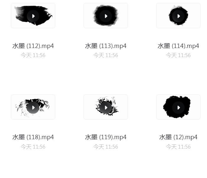 4K高清视频素材-170个水墨滴落晕开扩散动画4K视频素材