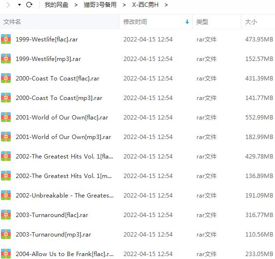 Westlife精选流行歌曲合集-22张专辑-无损音乐打包[APE/FLAC/MP3]百度云网盘下载