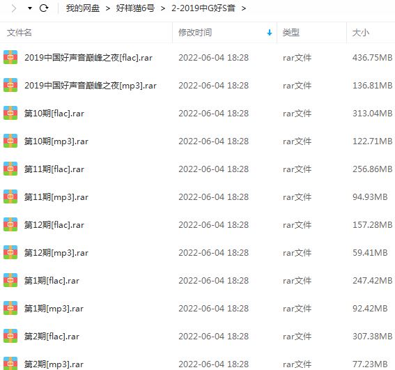 群星专辑《2019中国好声音》1-12期所有歌曲打包[FLAC/MP3]百度云网盘下载