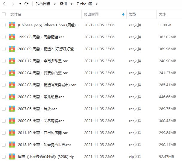 周蕙专辑歌曲合集-11张专辑(1999-2018)无损音乐合集打包[WAV整轨/MP3]百度云网盘下载