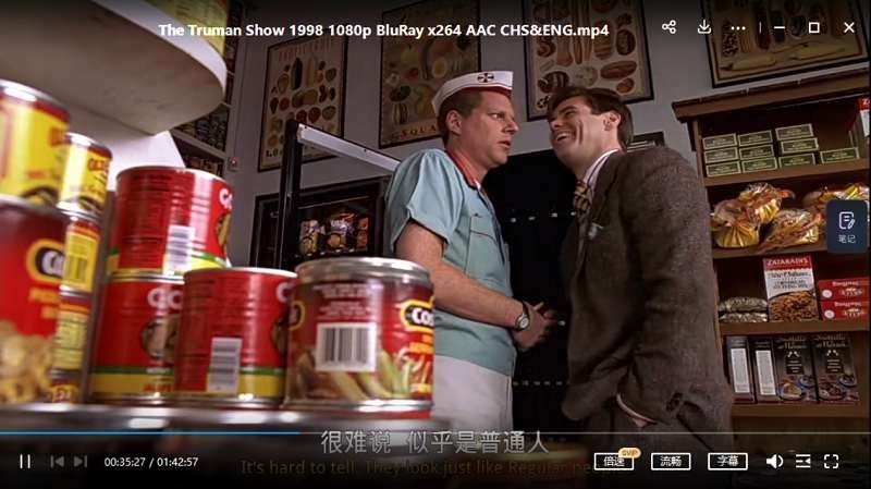 《楚门的世界(The Truman Show)》BD 英语内嵌中文字幕1080P画质[MP4]百度云网盘下载