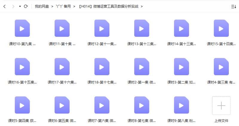 微博运营工具及数据分析实战教学课程17个视频合集[MP4]百度云网盘下载