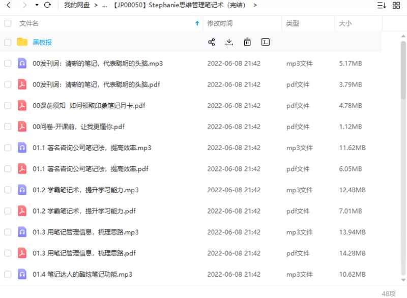 《Stephanie思维管理笔记术》课程合集[MP3/PDF]百度云网盘下载