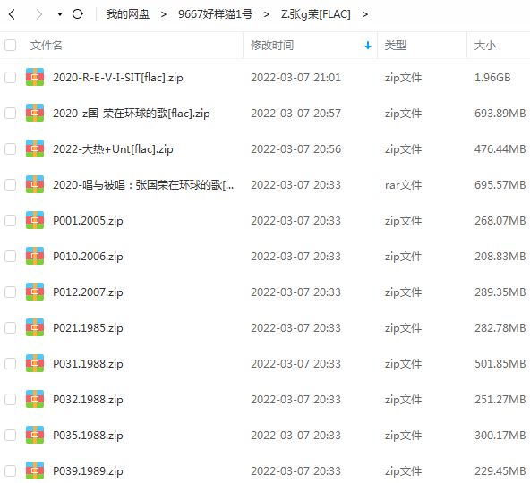 张国荣所有专辑精选歌曲合集-(1978-2022)发烧108张专辑无损音乐打包[FLAC]百度云网盘下载