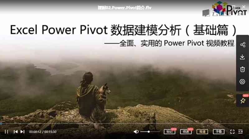 PowerBI(商业智能软件)从入门到精通全套课程教程视频合集[FLV]百度云网盘下载