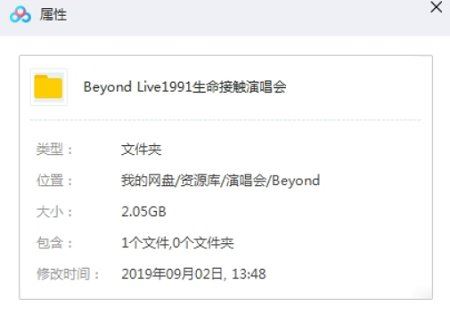 Beyond Live1991生命接触演唱会1小时52分钟高清视频[MKV]阿里云网盘下载