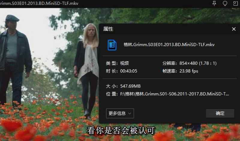 《格林(Grimm)》1-6季英语中文字幕无水印高清合集[MKV]百度云网盘下载