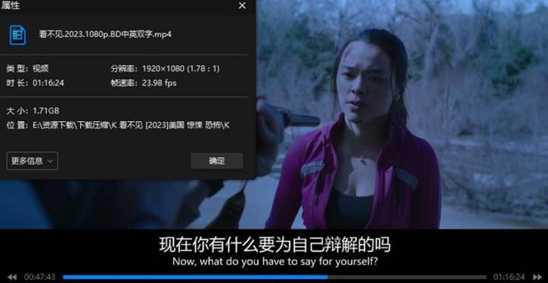 惊悚电影《看不见》1080P画质中英双字幕[MP4]百度云免费下载