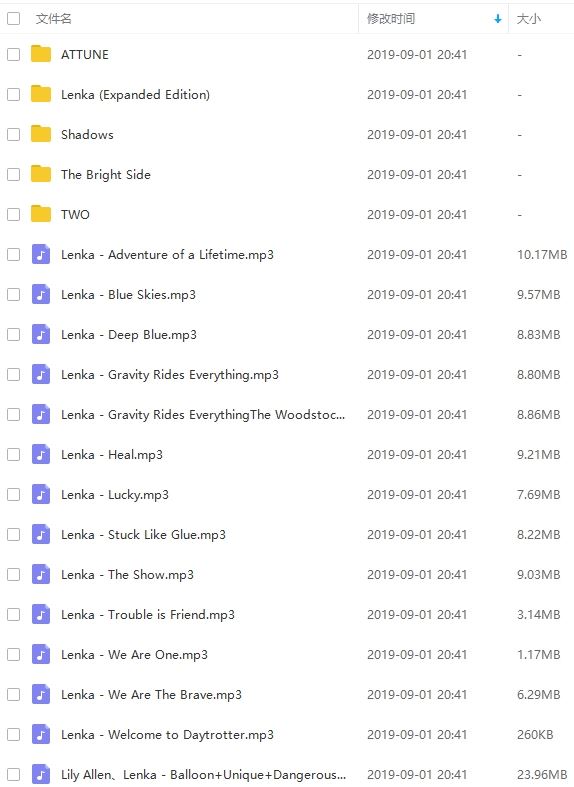 Lenka Kripac精选发烧歌曲合集-109首单曲合集打包[FLAC+MP3]百度云网盘下载