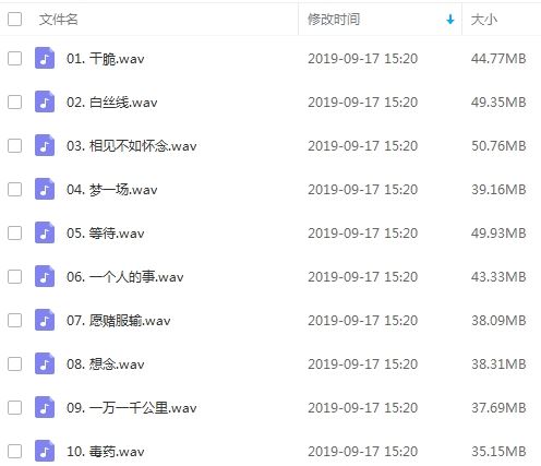 那英专辑所有歌曲合集-经典精选12张专辑无损音乐打包[WAV]百度云网盘下载