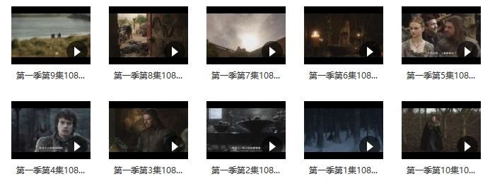 经典美剧《权力的游戏(冰与火之歌)》第一季全10集超清合集[MP4]迅雷云网盘下载